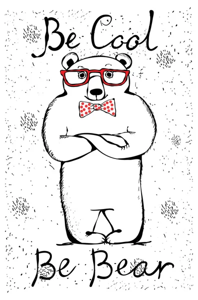 Cool ours génial . — Image vectorielle