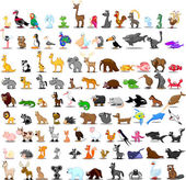 Картина, постер, плакат, фотообои "set of cute cartoon animals", артикул 123523620