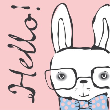 Sevimli tavşanlı poster