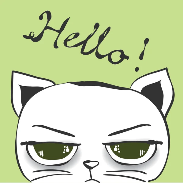 Вінтажний плакат зі стильною кішкою — стоковий вектор