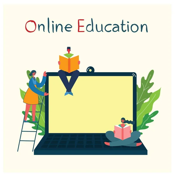 Ilustração vetorial do conceito de educação online, treinamento, oficinas e cenas no escritório — Vetor de Stock