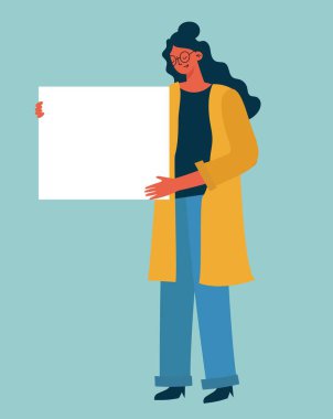 Reklamlarda, sunumlarda, broşürlerde, bloglarda, belgelerde ve biçimlerde kullanılacak kadın illüstrasyonu