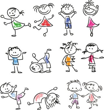 mutlu çizgi film çocuklar