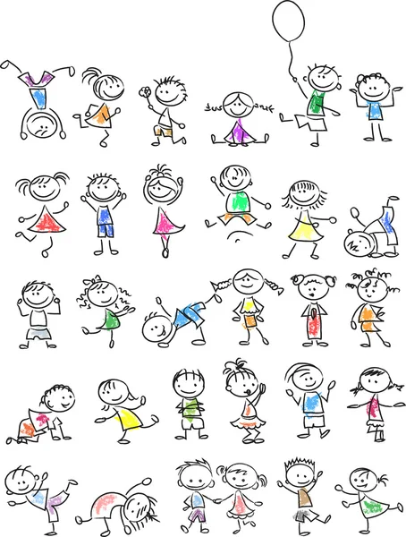 Happy cartoon kinderen — Stockvector