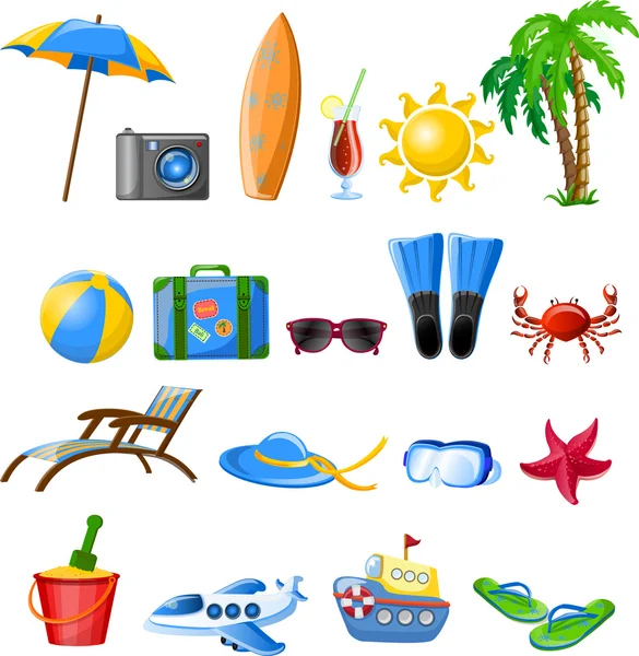 Travel cartoon icons — Stock Vector