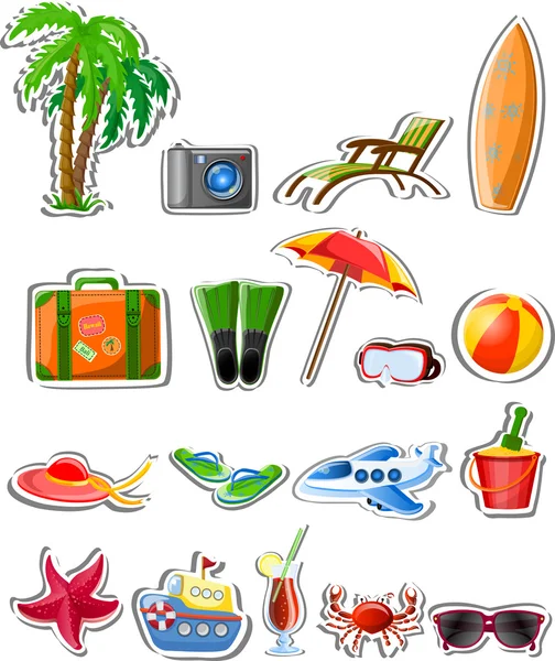 Travel cartoon icons — Stock Vector