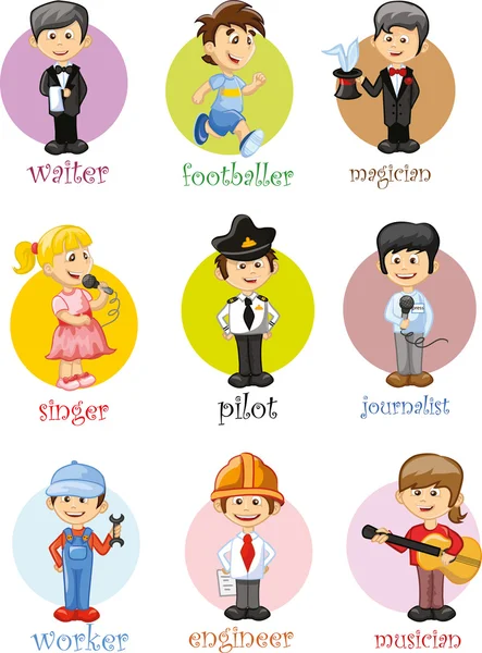 Different professions — Stock Vector