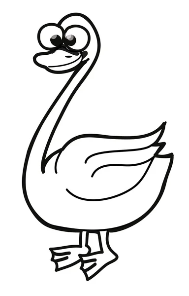 Cygne dessin animé — Image vectorielle