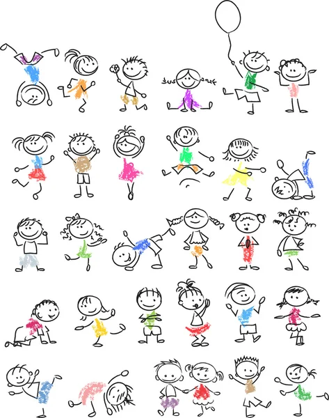 Cartoon doodle kinderen — Stockvector