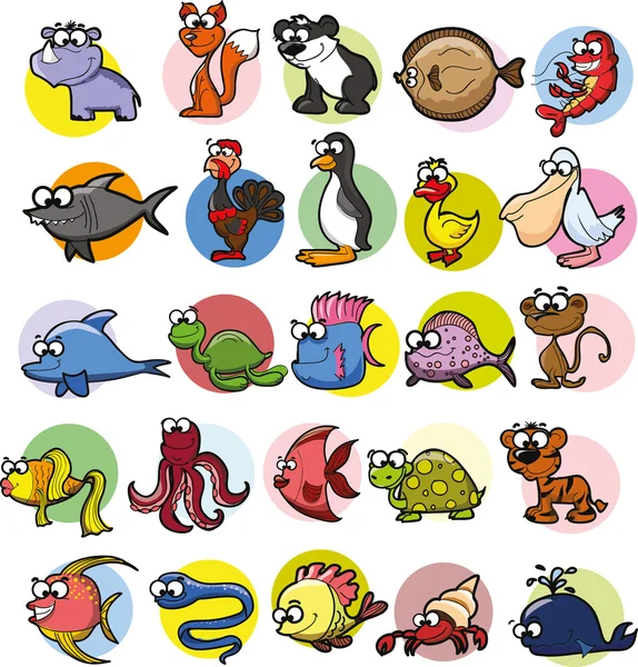 Animales de dibujos animados — Vector de stock