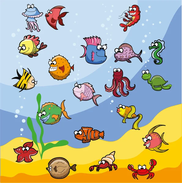 Cute cartoon fish — Stock Vector