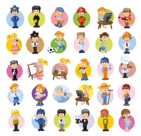 Personnages de différentes professions — Image vectorielle