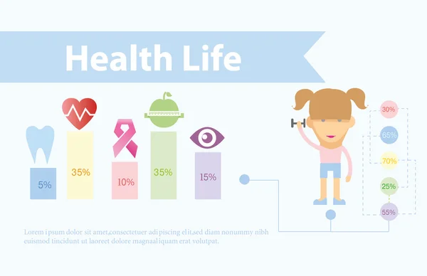 Sjabloon ontwerp Fruit voor gezonde Infographic — Stockvector