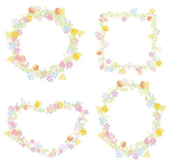 Floral frame set — Stock Vector