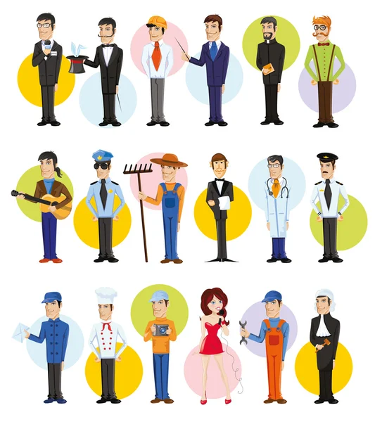 Charaktere verschiedener Berufe — Stockvektor