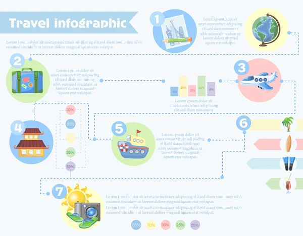 World Travel Template Design — Stock Vector