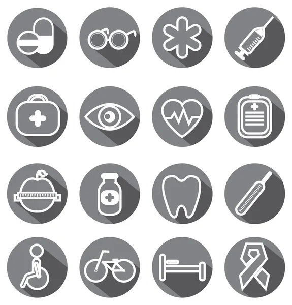Medische en gezondheidsdiensten pictogrammen — Stockvector