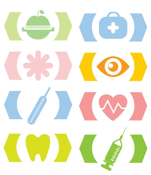 Iconos médicos y de salud — Archivo Imágenes Vectoriales