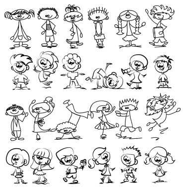 karikatür doodle kids