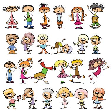 karikatür doodle kids