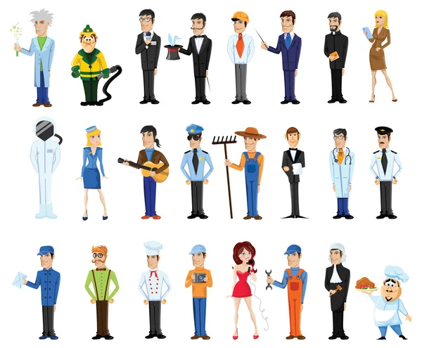 Personnages de différentes professions — Image vectorielle