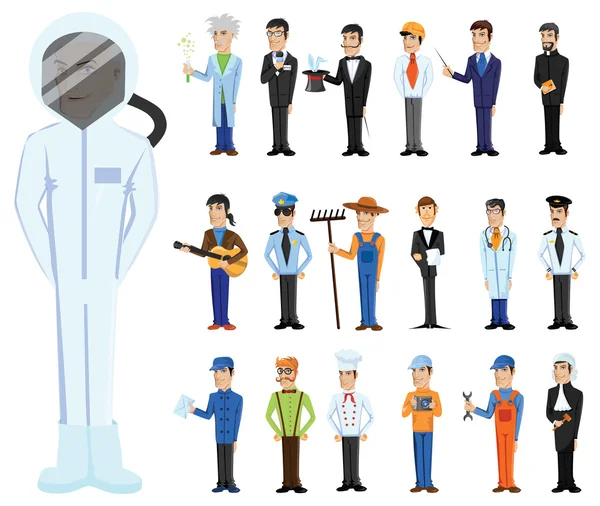 Personnages de différentes professions — Image vectorielle