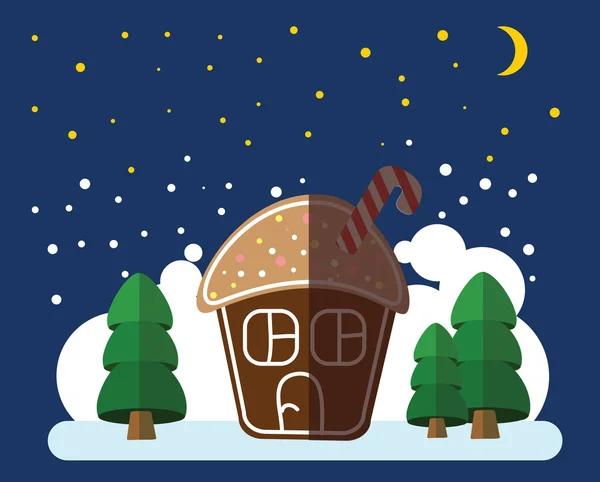 Illustration paysage Noël — Image vectorielle