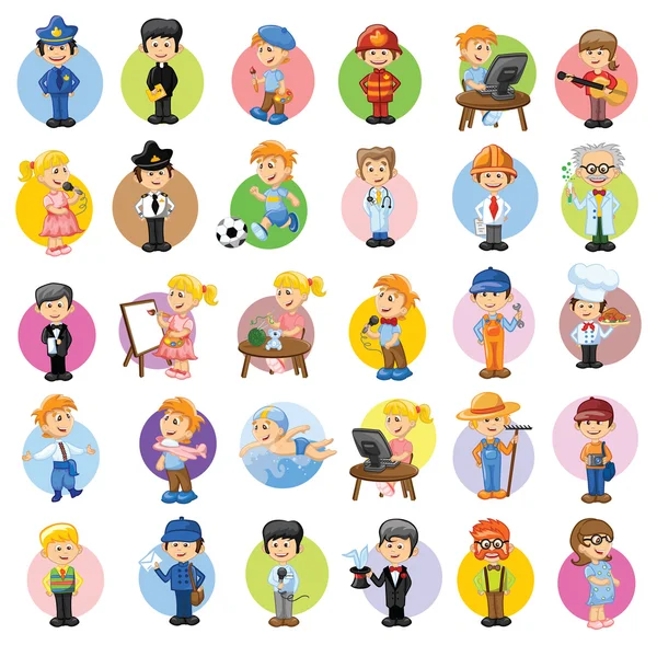 Personnages de différentes professions — Image vectorielle