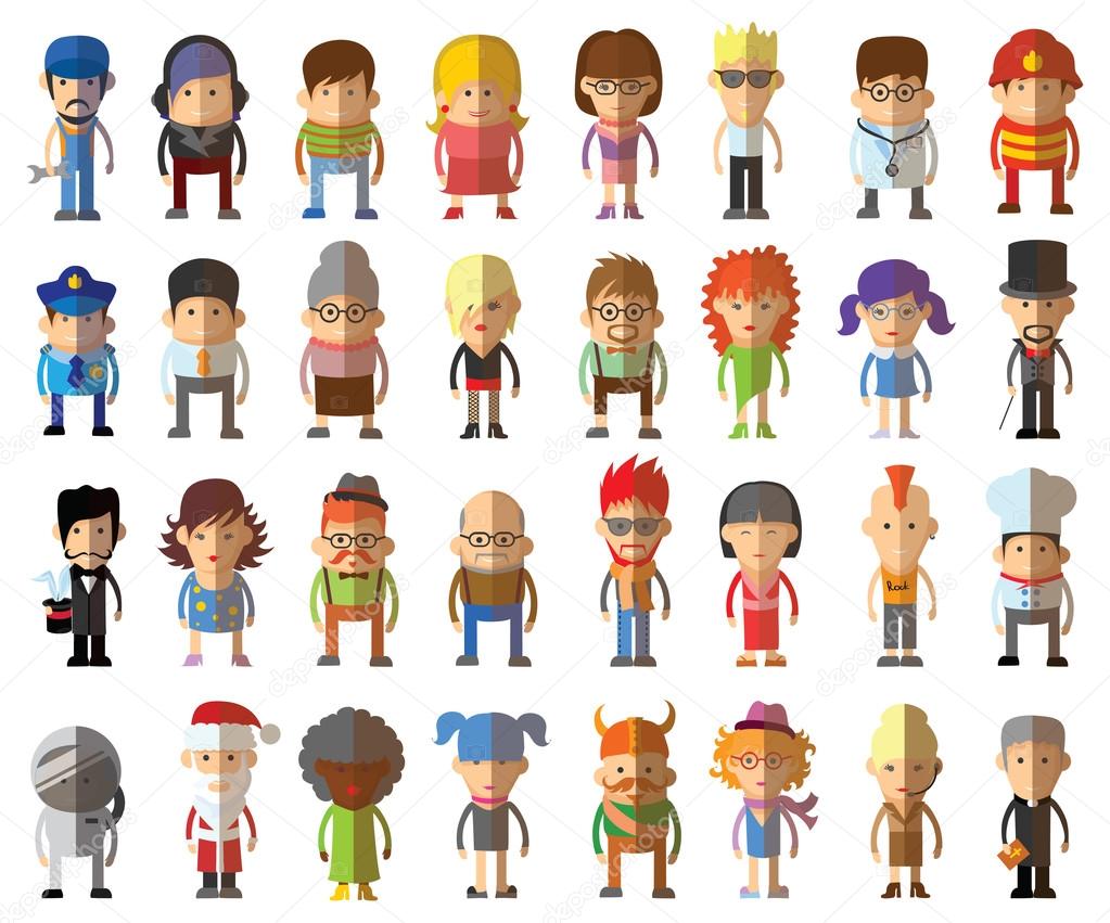 Characters avatar icons