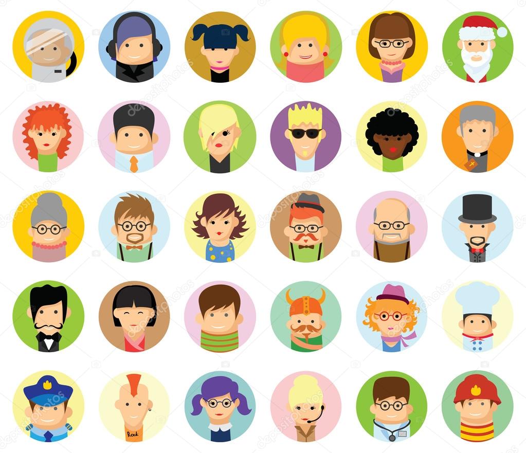 Characters avatar icons