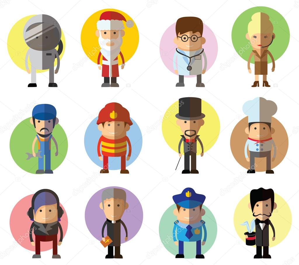 Characters avatar icons