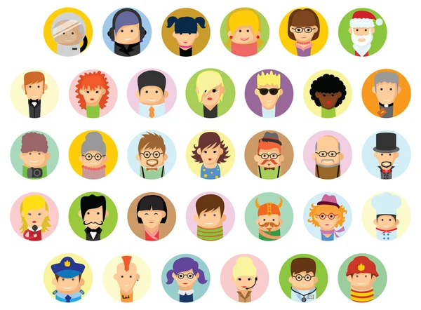 Ícones avatar personagem —  Vetores de Stock