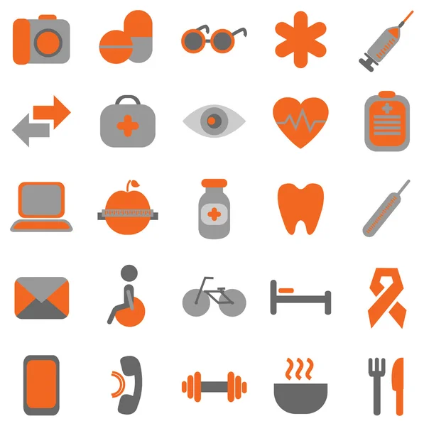 Medical and health icons — Stock Vector