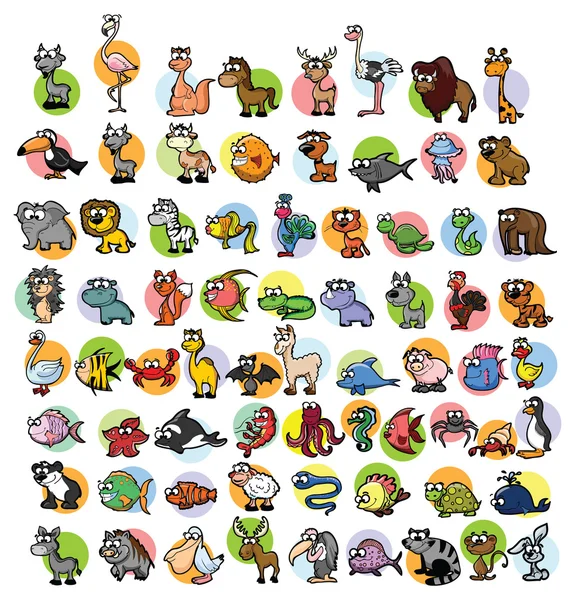 Animales de dibujos animados lindo — Vector de stock