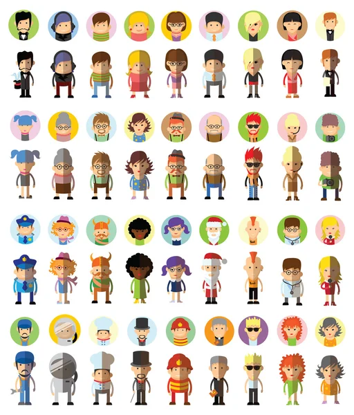 Iconos de carácter avatar — Archivo Imágenes Vectoriales