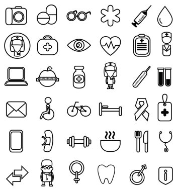 Tıp ve sağlık Icons set