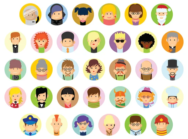 Characters avatar icons — Stock Vector