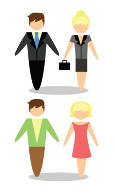 düz stil insanlar rakamlar