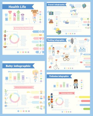 Farklı Infographics kümesi