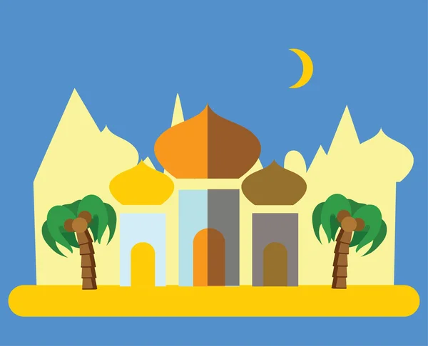 Mezquita viajes paisaje — Vector de stock