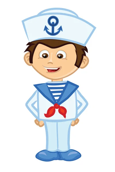 Cartoon sailor character — Stock Vector