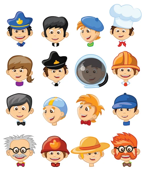 Cartoon professions characters — Stock Vector