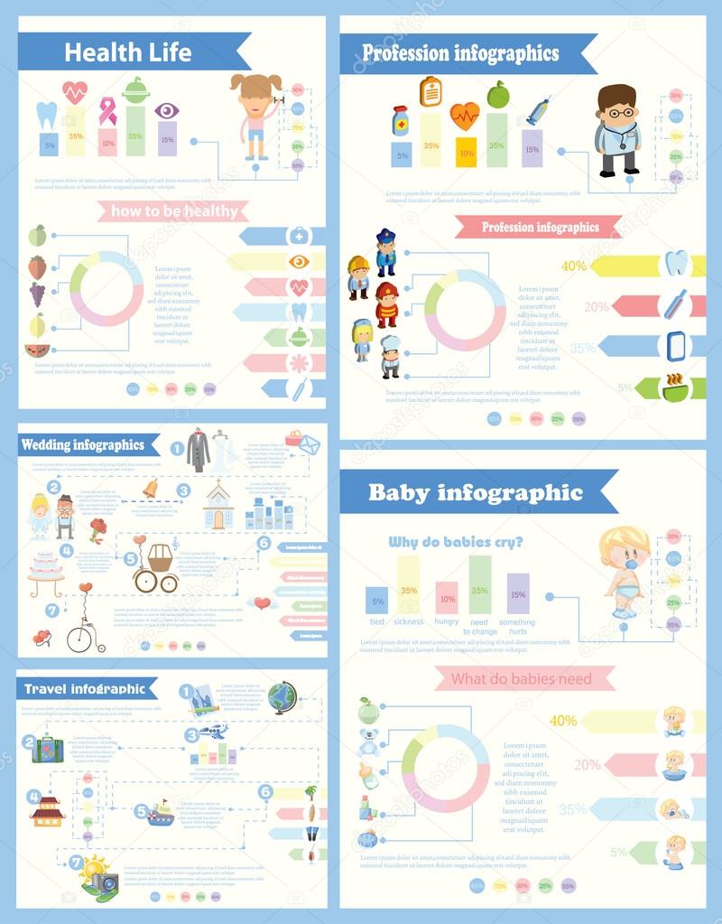 Set of different Infographics