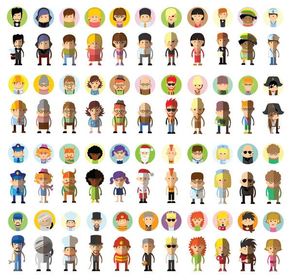 Character avatar icons — Stock Vector