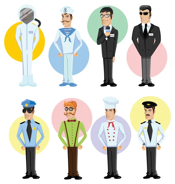 Personnages de différentes professions — Image vectorielle