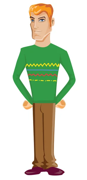 Figur des Mannes im Pullover — Stockvektor