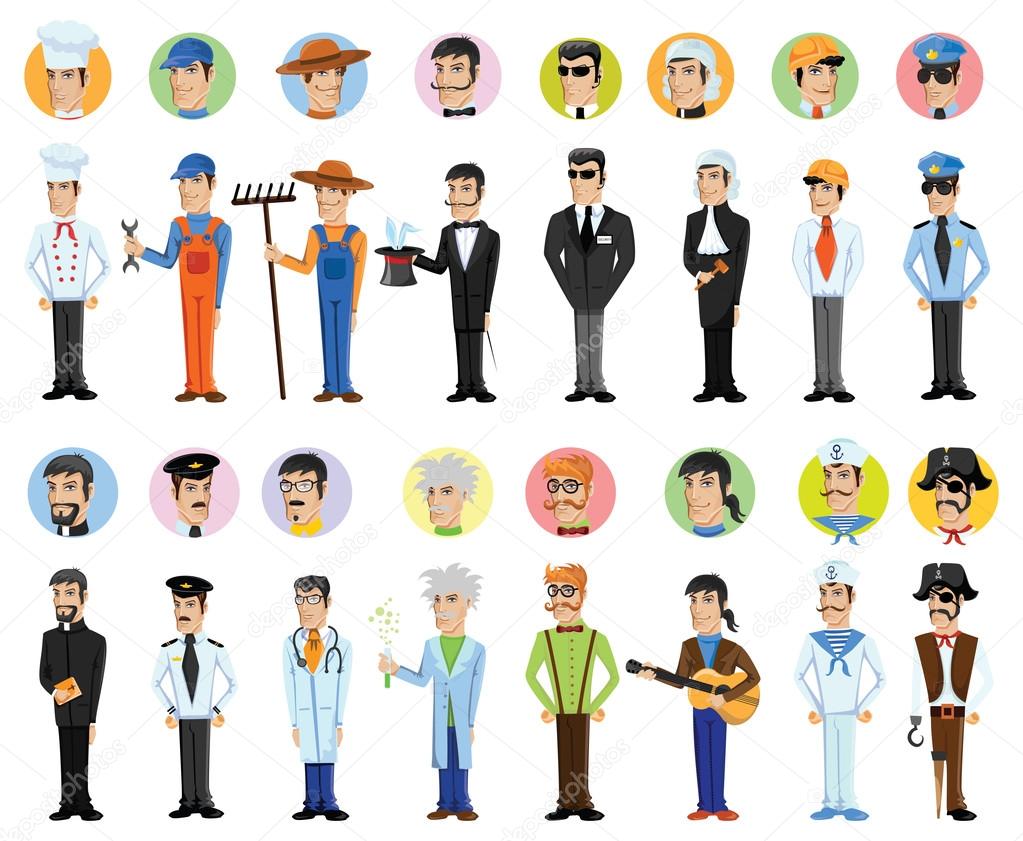 characters of different professions