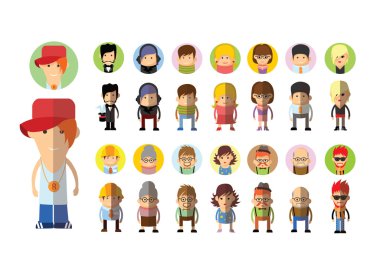 sevimli karakter avatar simgeleri