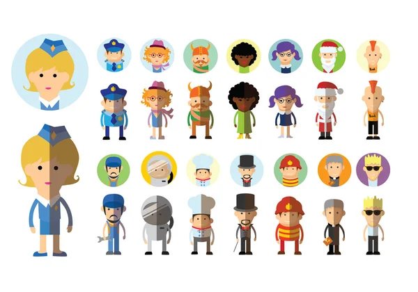 Characters of different professions — Stock Vector