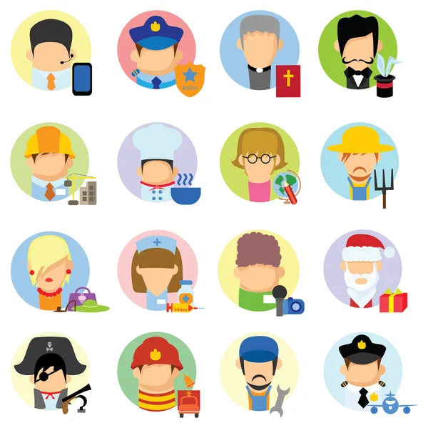 Different professions characters — Stockvector